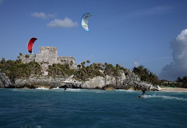 Kitesurf en mar caribe